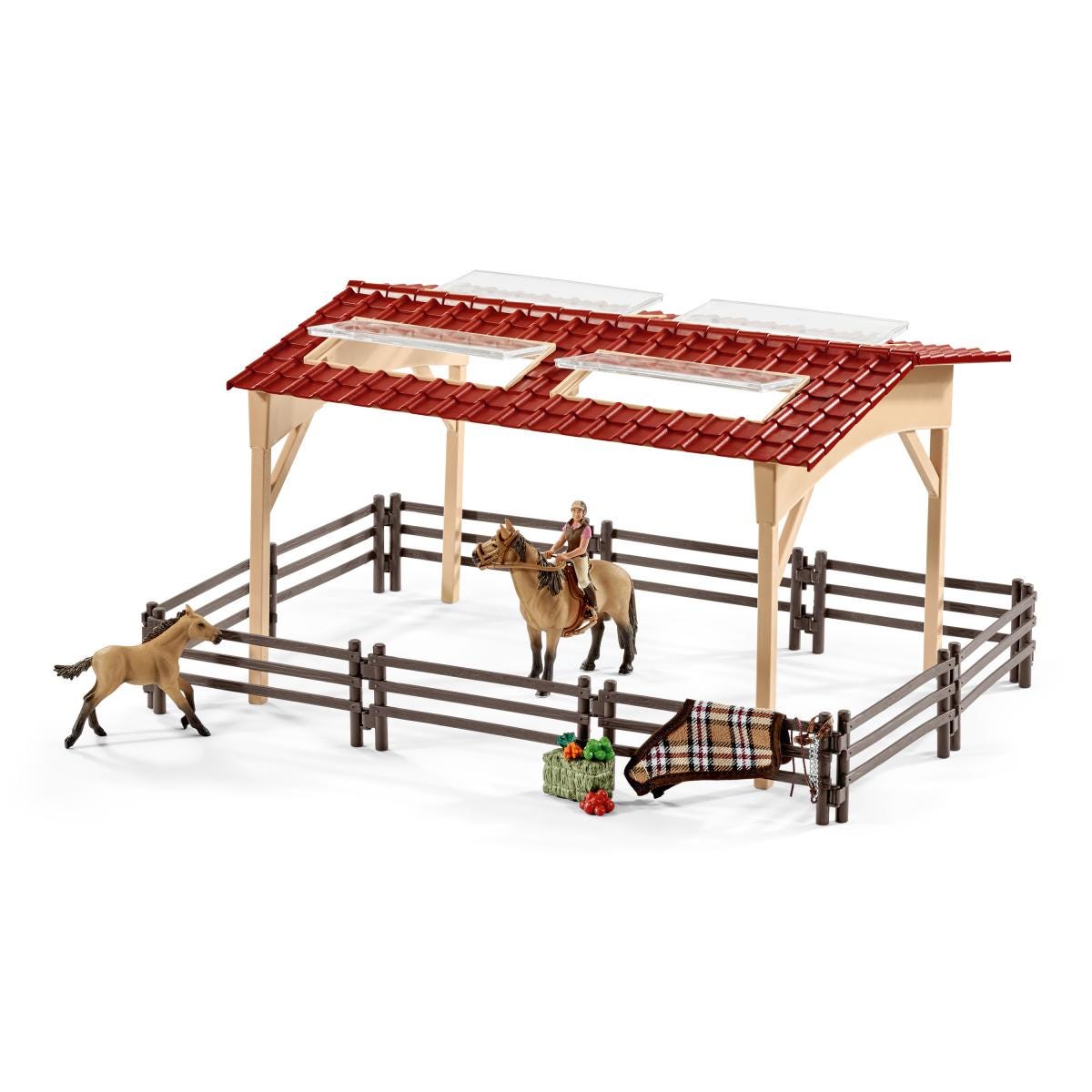 Stable with horses and accessories 42195 FARM WORLD | schleich